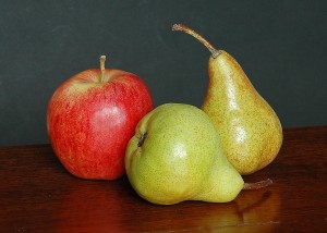 ¿Pera o manzana? Difícil elección...